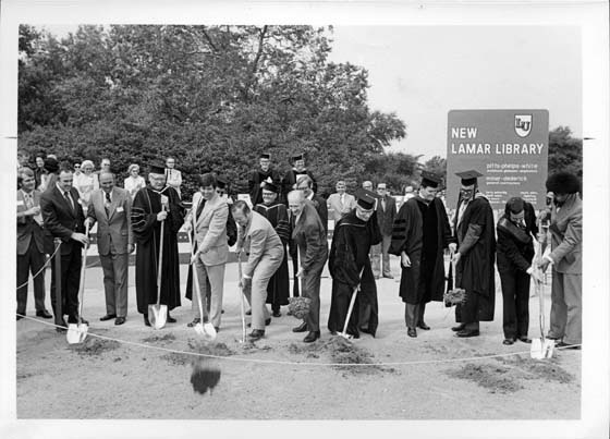 New Lamar library groundbreaking on September 17, 1973